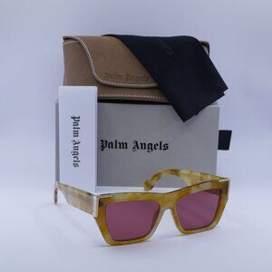 Palm Angels PERI099 HOLLYWOOD 1925 Cat Eye Sunglasses - Havana/Red